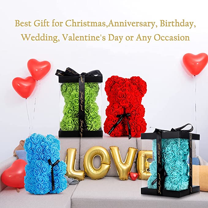 Rose Bear Anniversary Birthday Gifts_3 Rose Bear Anniversary Birthday Gifts_3